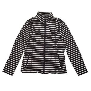 Jones New York Blue and White Striped Jacket Size Large